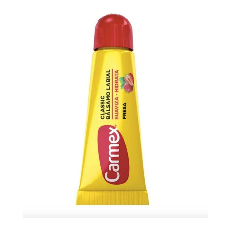 Bálsamo P/ Labios Carmex Hidratante Sabor Fresa 2 Pzs De 10g