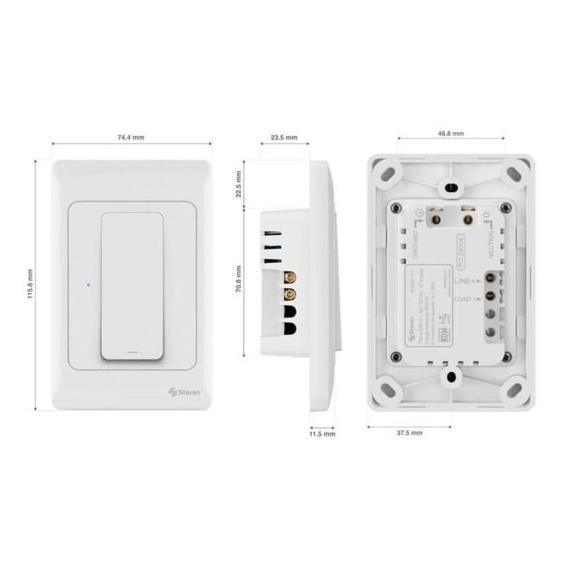 Apagador Wi-fi, Sencillo | Shome-115 10 A 127v Blanco