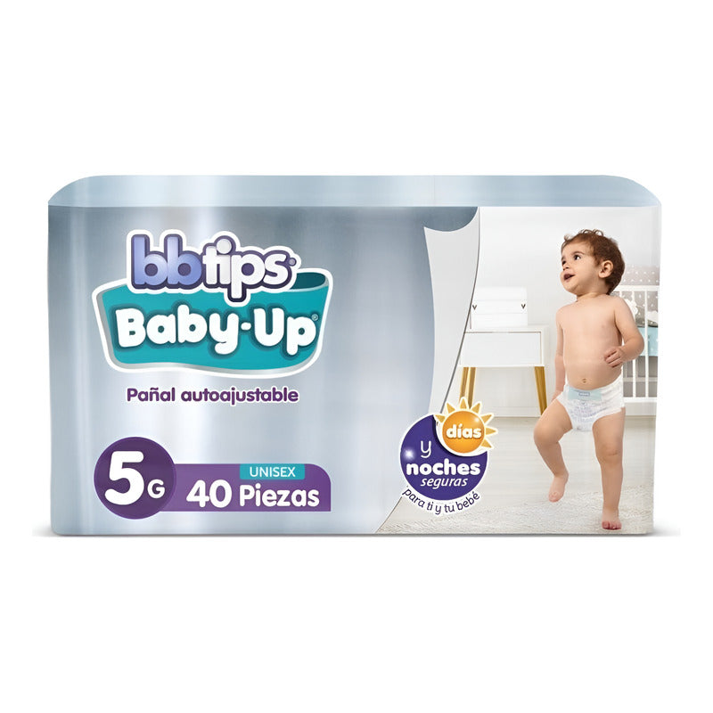 Pañal Autoajustable Bbtips Baby Up Talla 5 G Unisex 160 Pzs 5