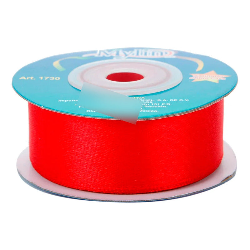 Listón Rojo Satinado 2.3cm X 10m Rollo Fantasías Miguel Lisa