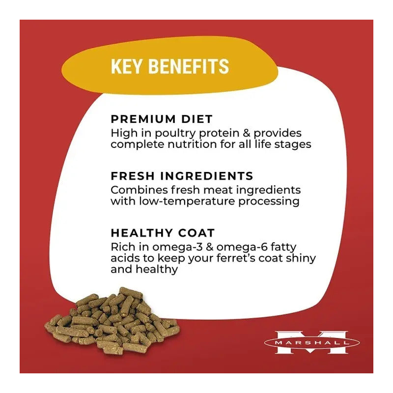 Alimento Hurón Súper Premium Marshall Ferret Diet Gde 1.8kg