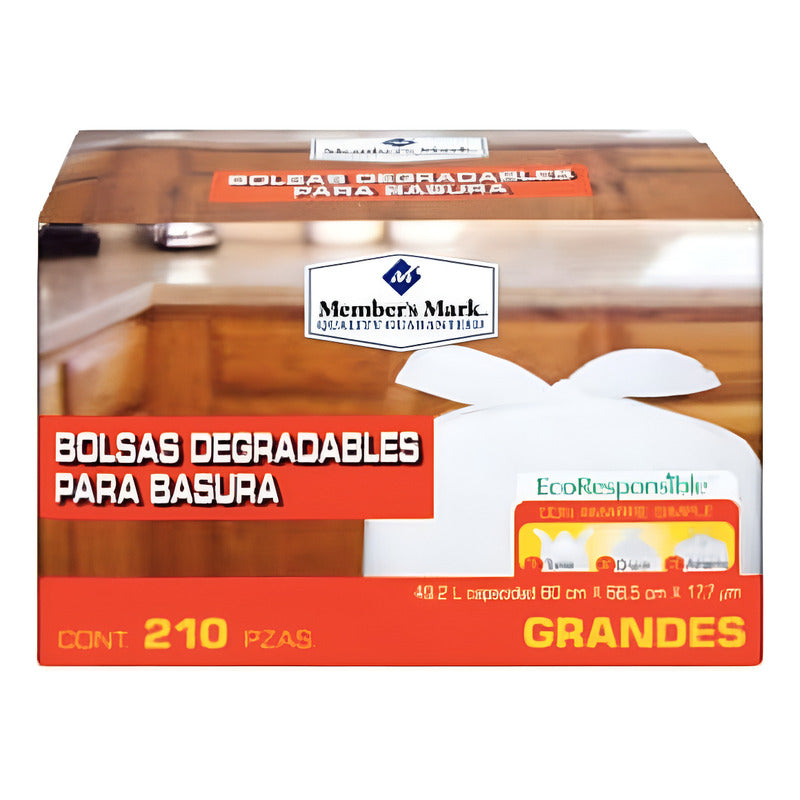 Bolsas Degradables Basura 210 Pzas 49.2 L Grandes