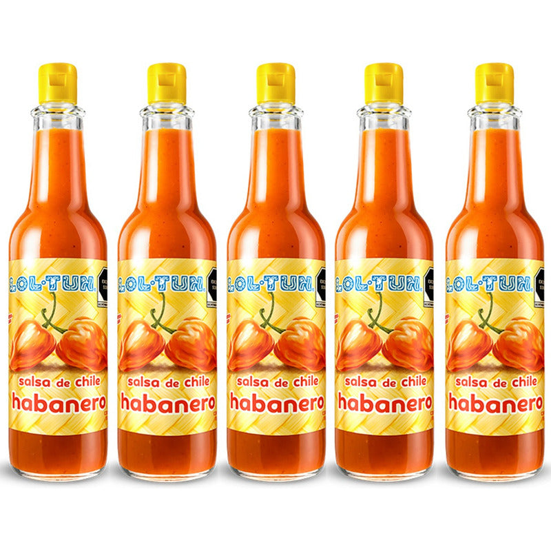 Lol Tun Salsa Habanero Rojo 5 Pz