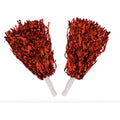 Pompones De Porrista Color Rojo 2 Piezas De 38cm Rojo