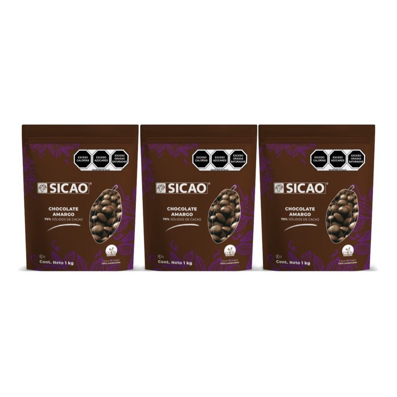 Chocolate Amargo 70% Cacao Sicao 1 Kg