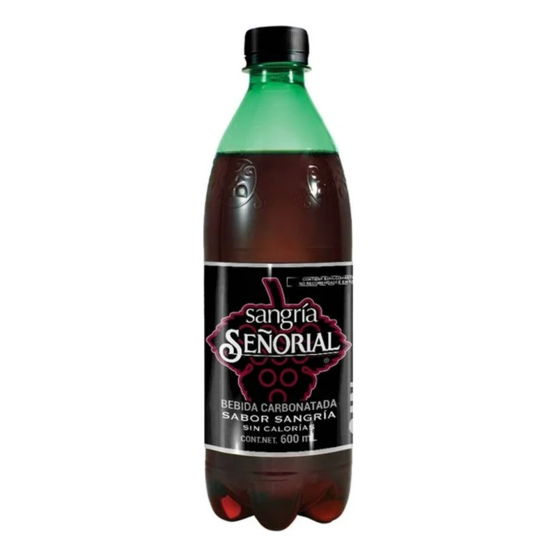 Refresco Sangría Señorial Sin Azúcar 600 Ml (12 Piezas)