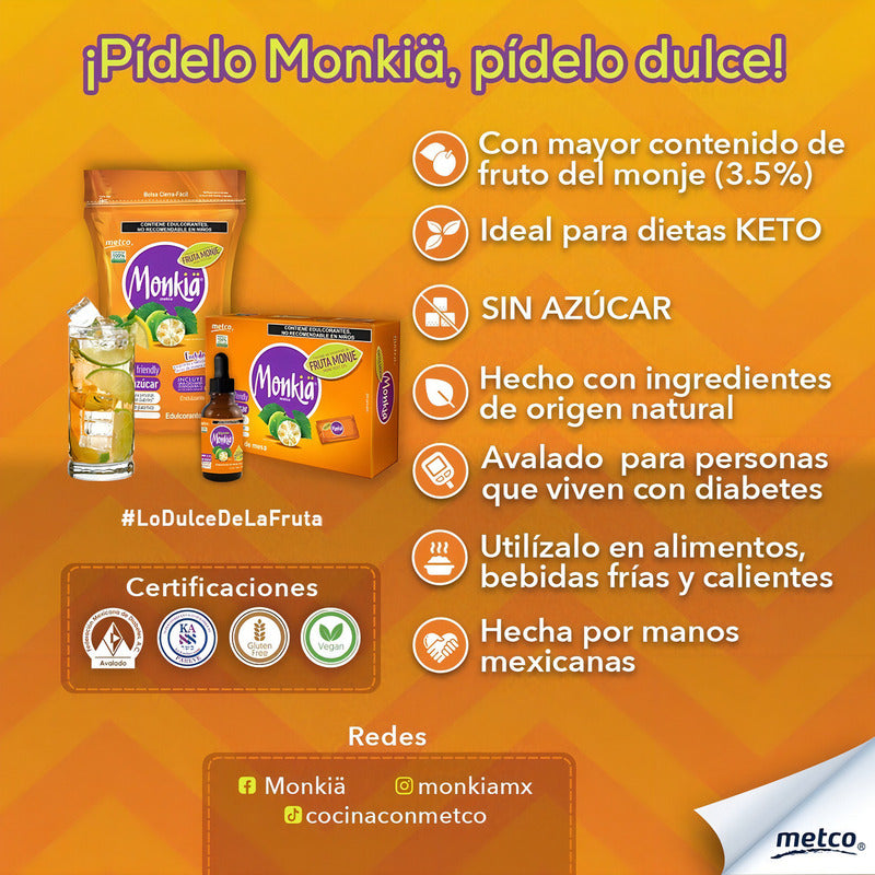 Endulzante Monkia® Fruta Del Monje Granulado 260g