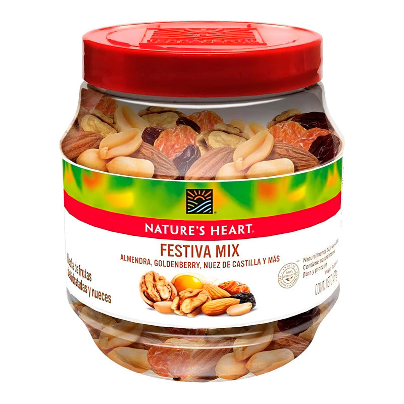 Nueces Y Fruta Deshidratada Nature's Heart Festiva Mix Envase