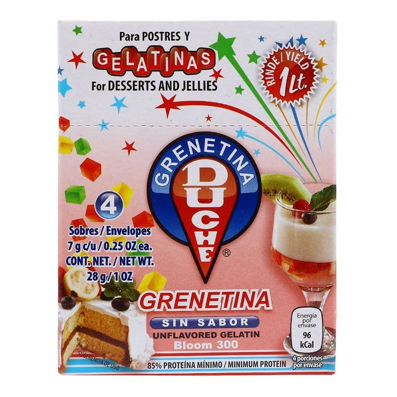 Grenetina Duche Sin Sabor 28gr 8 Pack Ipg
