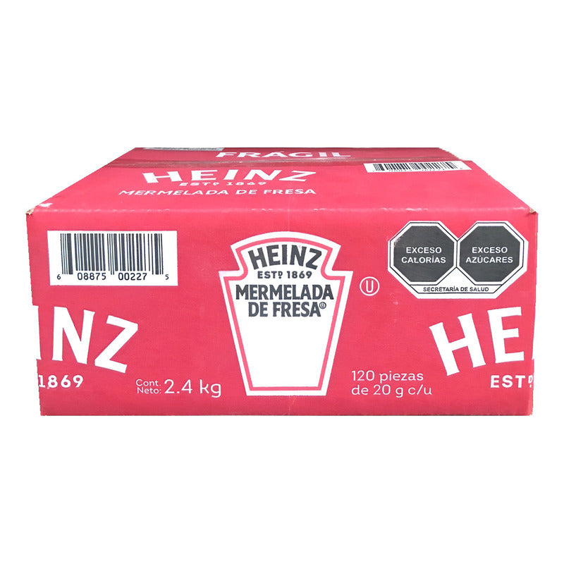 Mermelada De Fresa Heinz 120 Blisters De 20g C/u (2.4 Kg)
