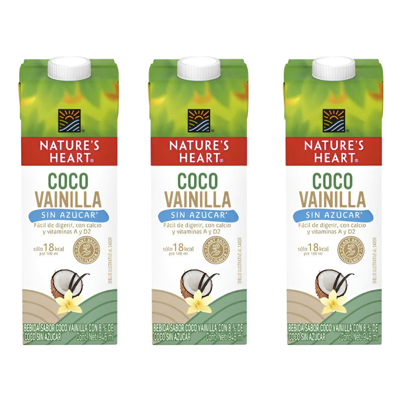 Bebida Nature's Heart Coco Vainilla Sin Azúcar 6 Pz De 946ml