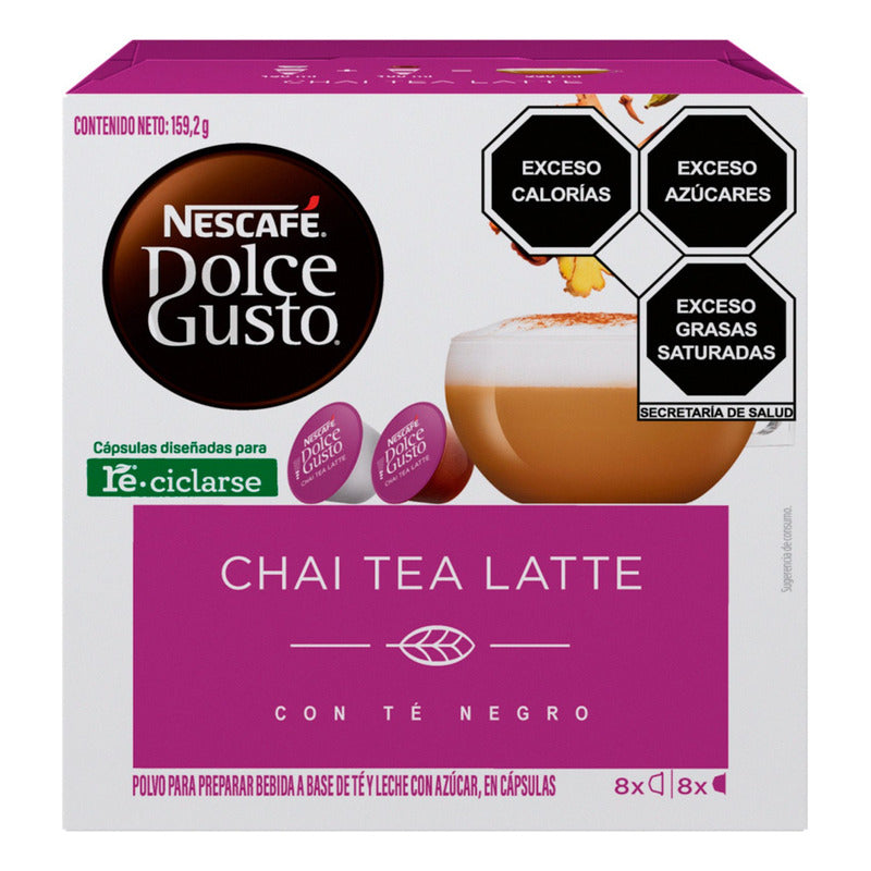 Nescafé Dolce Gusto Té Chai Latte | Polvo Para Preparar Bebidas | Caja De 16 Cápsulas