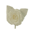 Flor Artificial Rosa Color Marfil De 5.5cm 9 Piezas Marfil