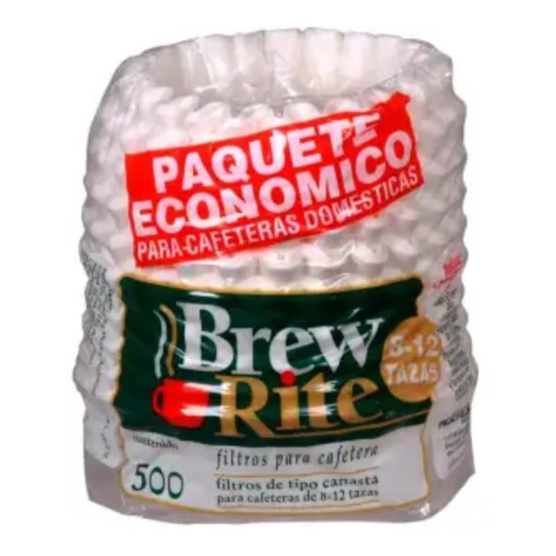 Filtros Para Café Brew Rite Cafeteras Domésticas 500pzas