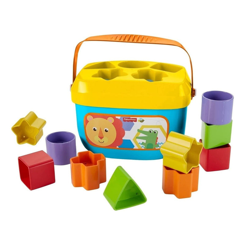 Fisher-price Fgp10 Primeros Bloques Del Bebe 6m+ Color Amarillo Con Azul