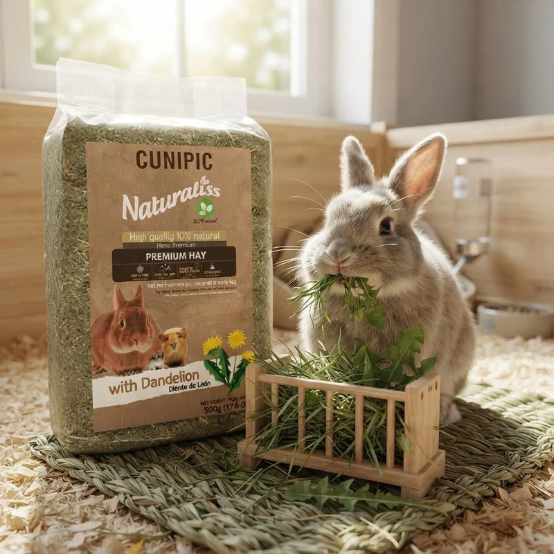 Heno Con Diente De León Para Pequeños Mascotas, 500 G