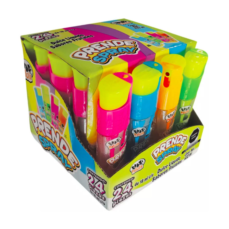 Caramelo Liquido Prende Spray Las Delicias 3 Paq De 24 Pzas