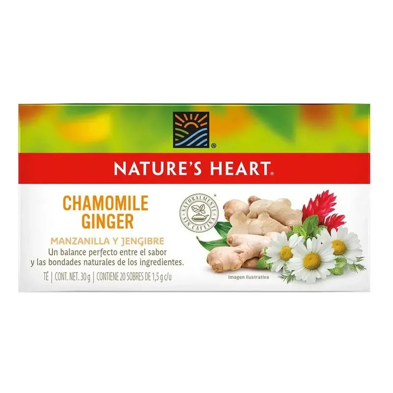 Té Manzanilla Y Jengibre X20 Sobres 30g Nature's Heart
