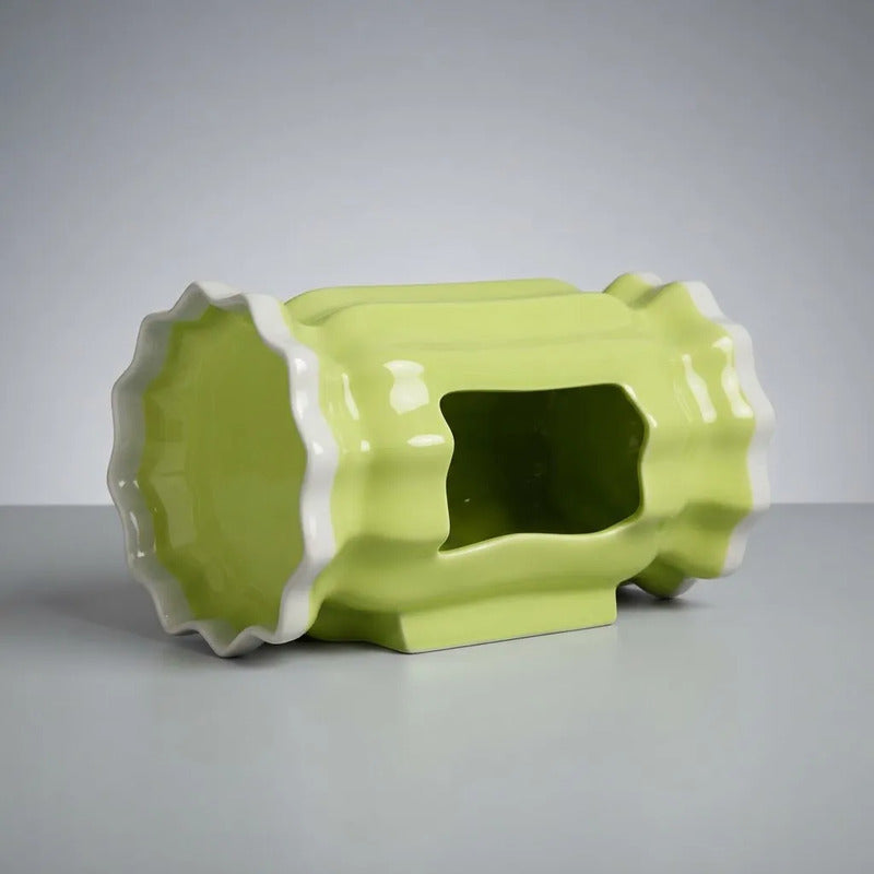 Escondite Cerámica Diseño Caramelo Verde Peq Roedores 1 Pza