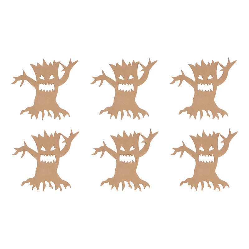 Halloween Figurita Decorativa Arbol De 12cm 6pz