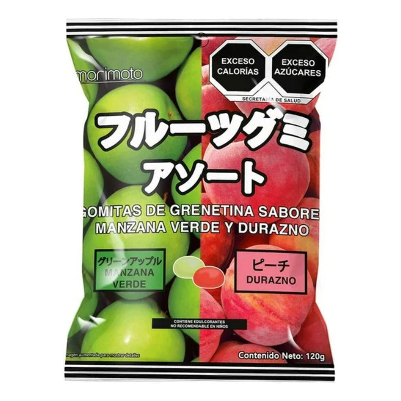 Gomitas Morimoto Sabor Manzana - Durazno 120 G (4 Piezas)