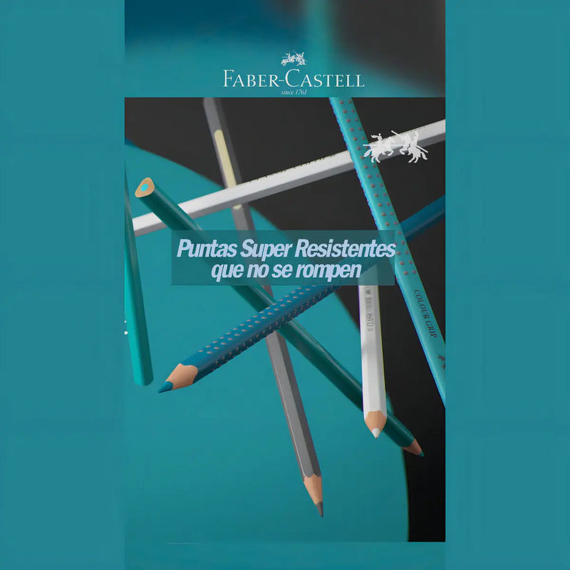 Lápices De Colores Faber-castell Hexagonal De 24 Piezas Varios
