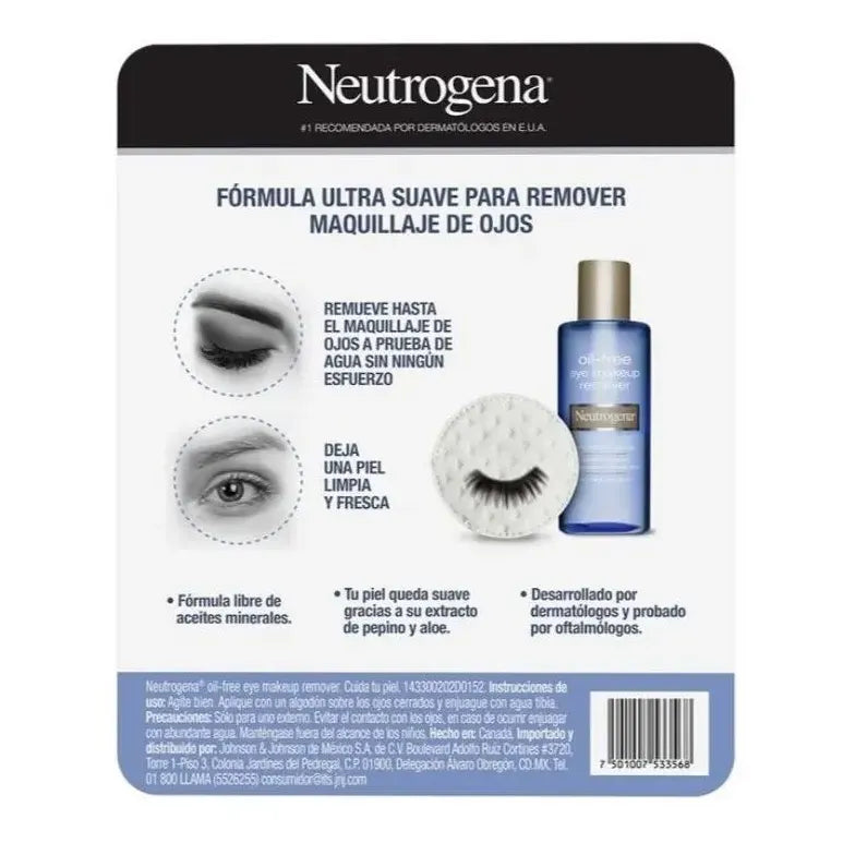 Desmaquillante Neutrogena Para Ojos 3 Pzs De 162 Ml C/u