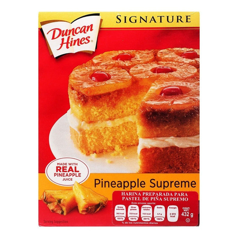 Harina Para Pastel Piña Supremo Duncan Hines 432gr 3pack Ipg