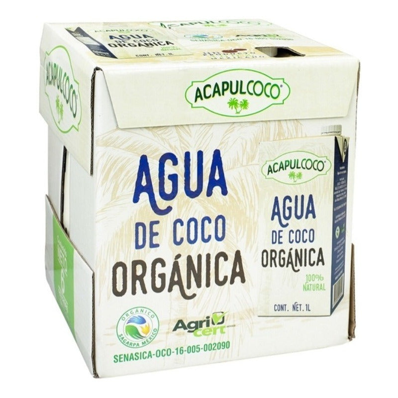 Agua De Coco Orgánica Acapulco De 1l (6piezas)