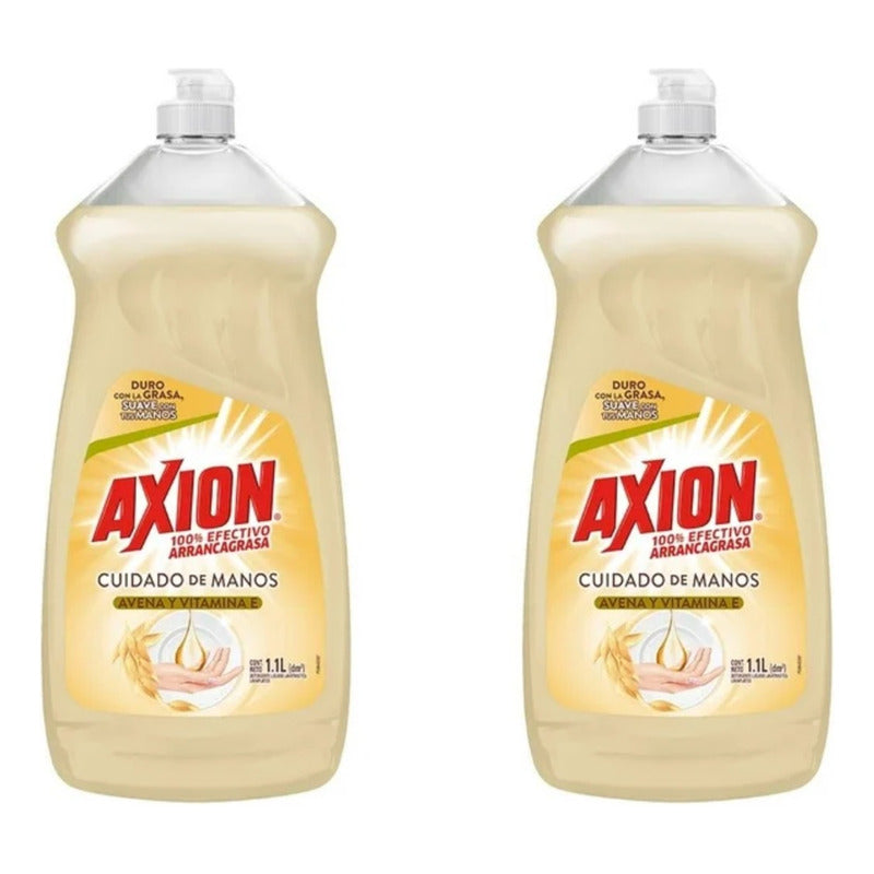 Jabón Líquido Axion Avena Con Vitamina E  1.1 L (2 Piezas)