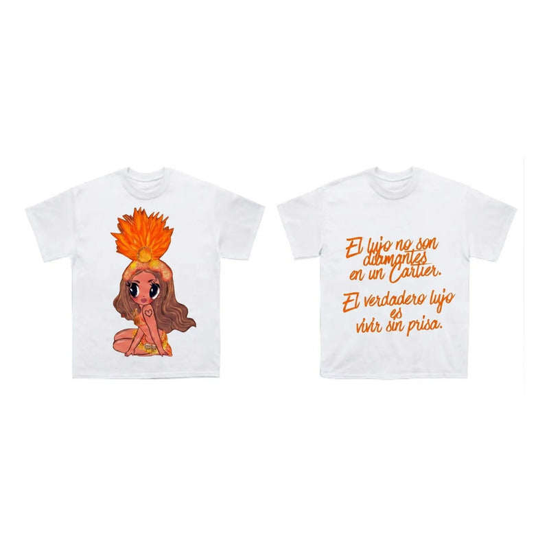 Playera Karol G (viajando Por El Mundo) Blanco Viajando Por El Mundo M Lisa