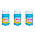 Pintura Acrílica Alta Calidad Color Turquesa 3 Pz De 35ml Turquesa