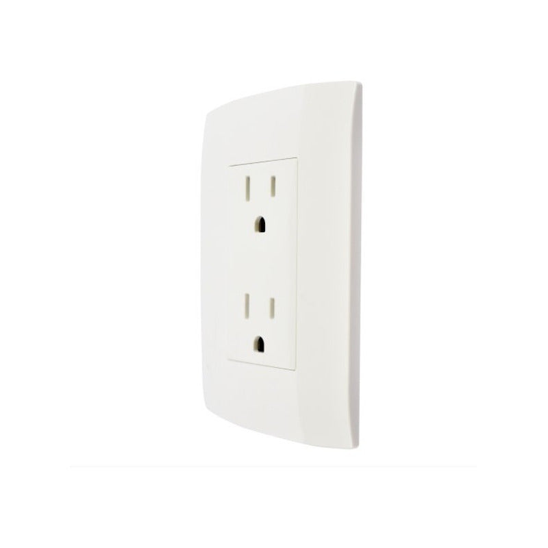 Contacto Con Placa Dúplex 2p+t Blanco  Shschneider Electric Blanco