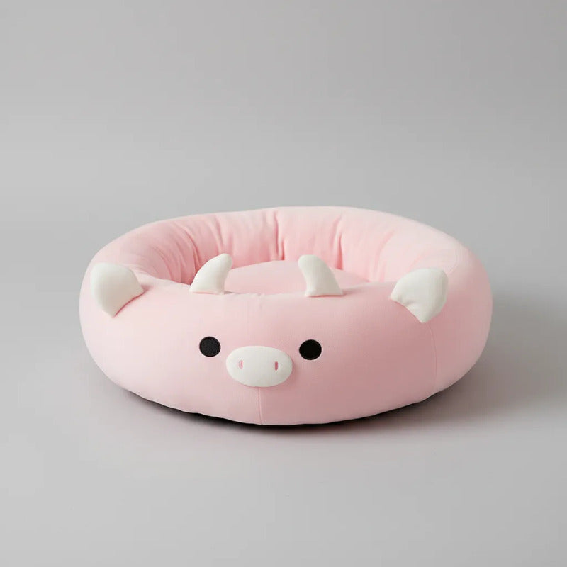 Squishmallows Cama Ovalada Vaquita Rosa Para Perro, Chico Rosa Circular