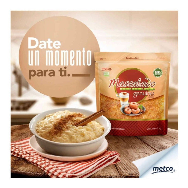 Azúcar Mascabado Metco Bolsa 2 Kg Sin Gluten