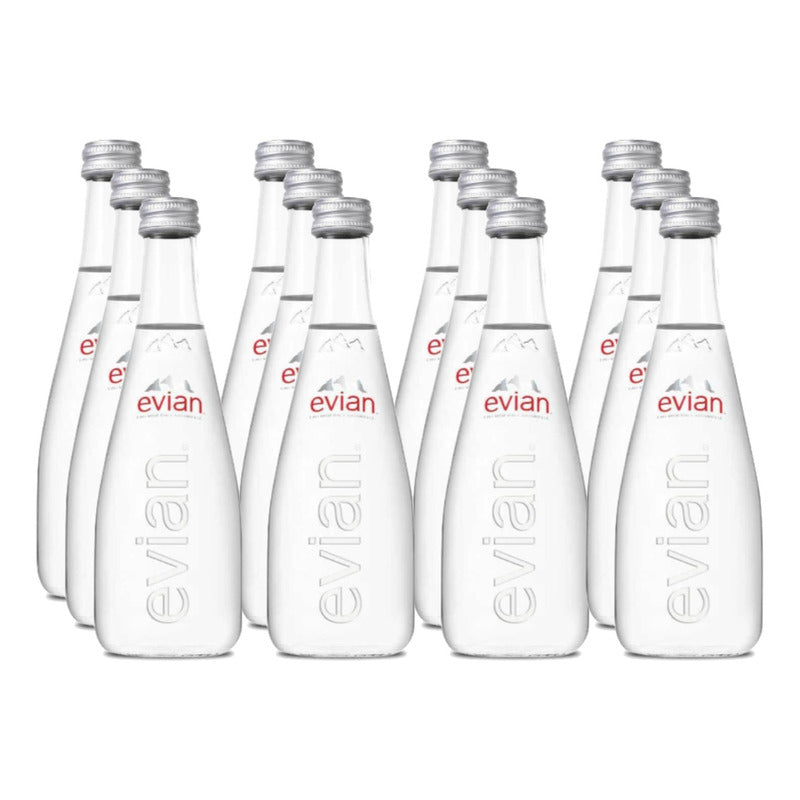 Agua Natural Mineral Evian 330ml (12 Piezas)