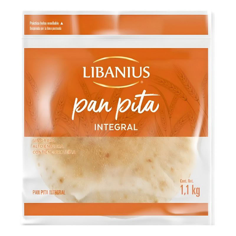 Pan Pita Integral Libanius 1.1 Kg