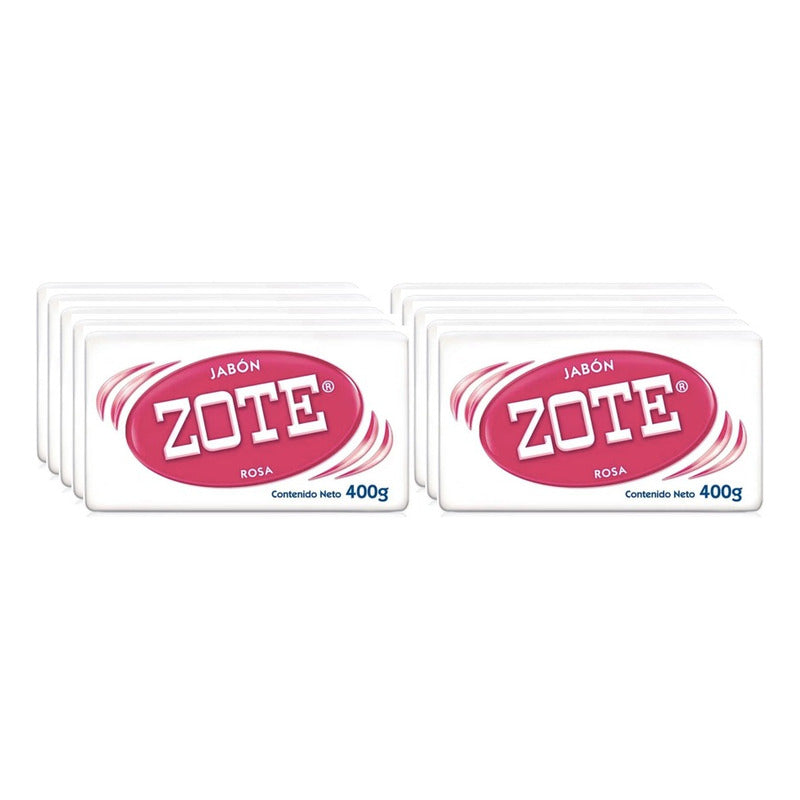 Jabón Zote En Barra Rosa 400g (10pzas)