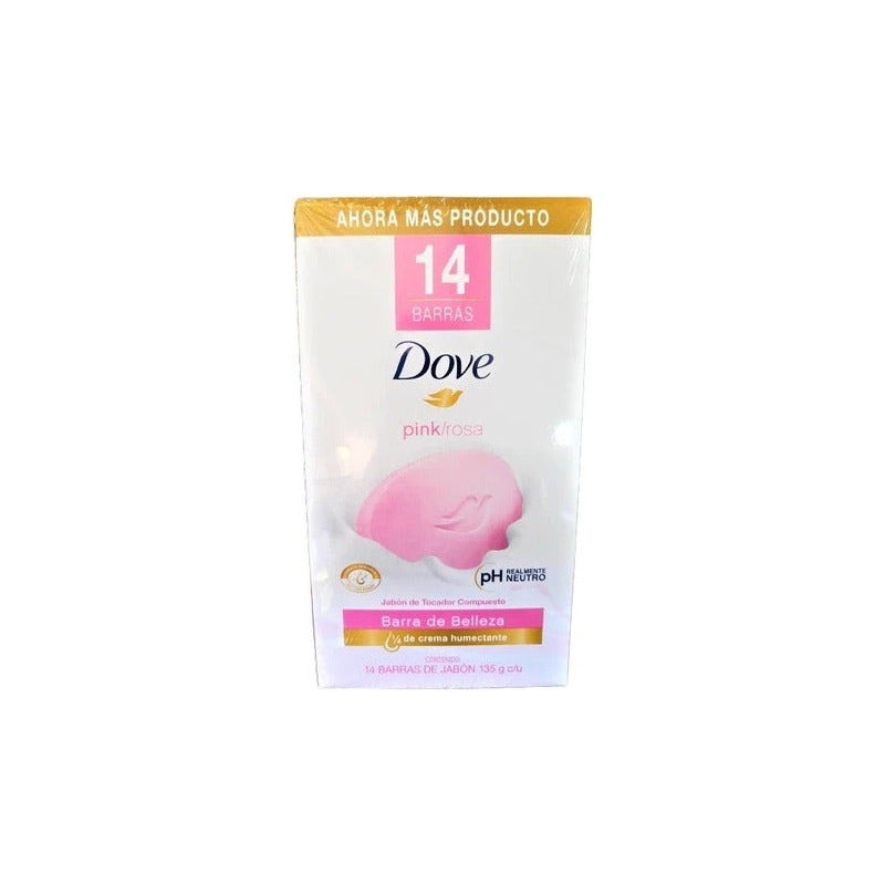 Jabón En Barra Dove Pink 14 Pz De 135 G C/u