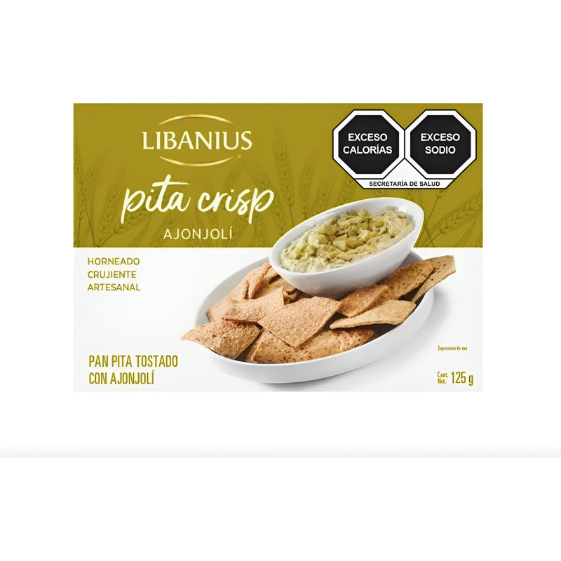 Pita Crisp Tostado Con Ajonjolí Libanius Pita 2pz De 125gr