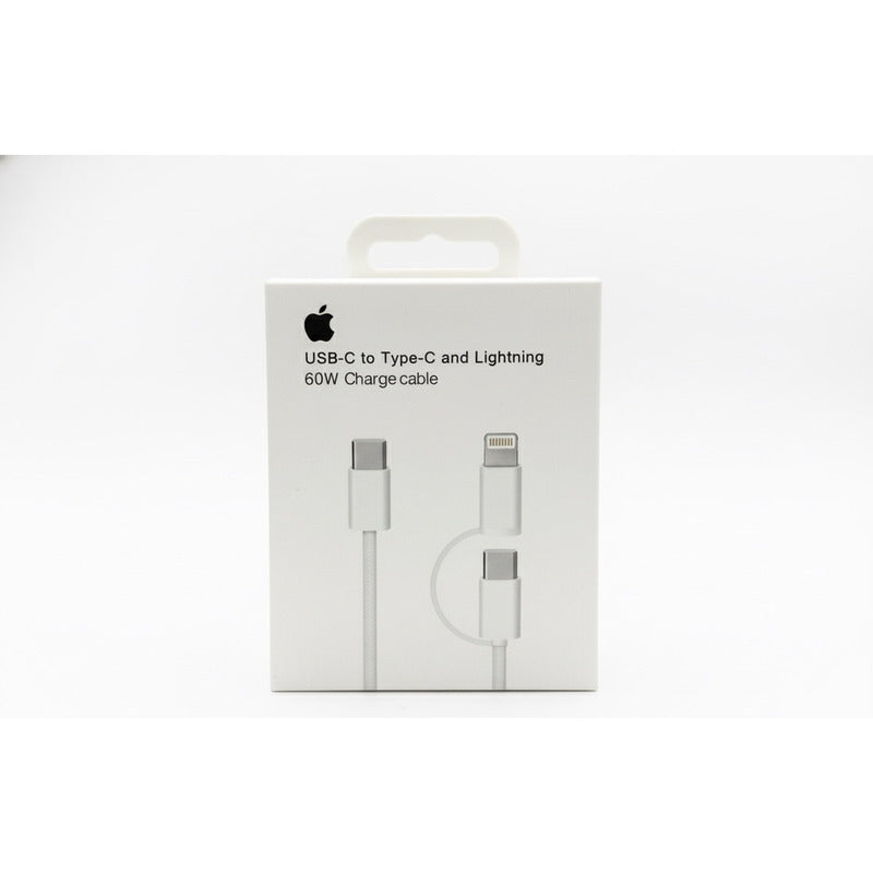 Cable Usb C Con Adaptador Lightning Blanco