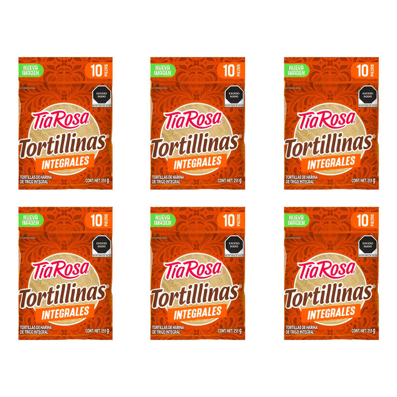 Tortillas De Harina Integrales Tía Rosa 6 Piezas De 255gr