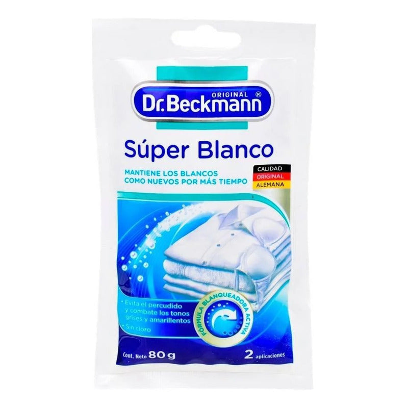 Detergente Súper Blanco Dr. Beckmann 3 Sobres  De 80 G