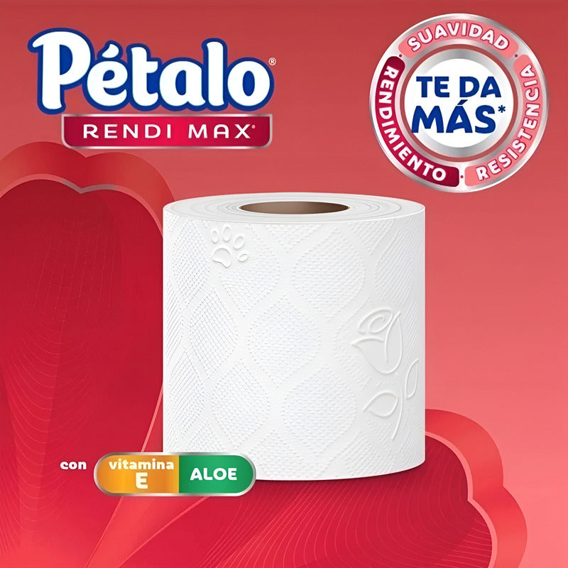 Papel Higiénico Pétalo Rendimax 12 Rollos De 320 Hojas