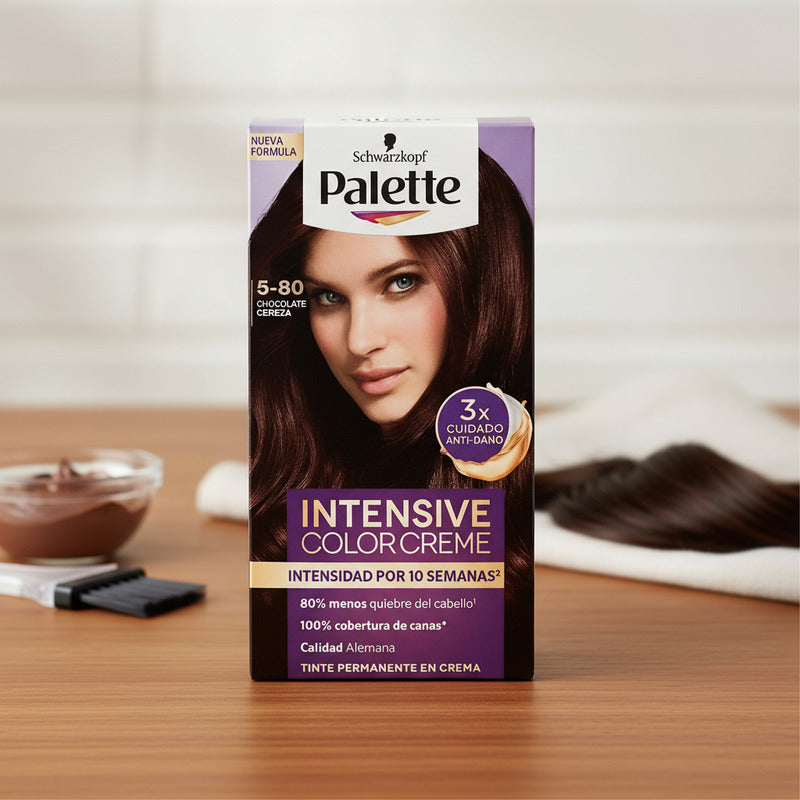 Tinte Para Cabello Palette 5-80 Chocolate Cereza 4 Pz D 50ml 5-80 Chocolate Cereza