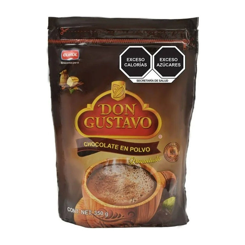 4 Pzas Chocolate Don Gustavo En Polvo Granulado 350 G