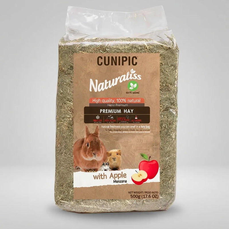 Cunipic Naturaliss Heno Con Manzana Para Peq Mascotas, 500 G