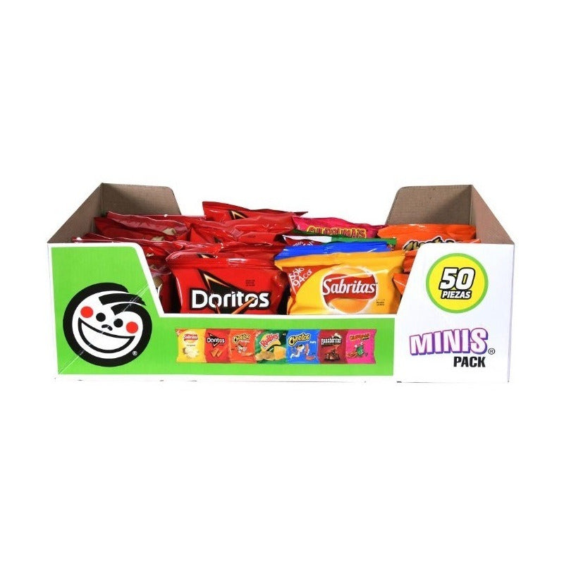 Papas Sabritas Surtidas Minis Con 50 Pzas De 13g C/u