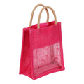 Bolsa De Yute Rosa Ventana 19x18x8cm (2piezas)