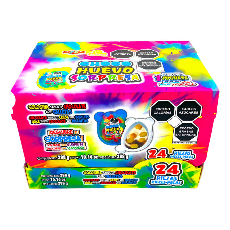 Choco Huevo Sorpresa Las Delicias 2 Paquetes Con 24 Piezas